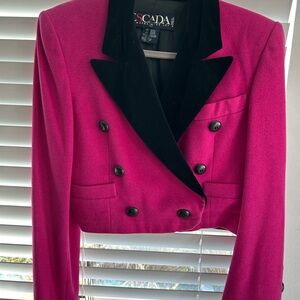 Escada crop jacket-pink velvet. Size 40